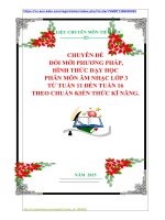 CHUYÊN ĐỀ   ĐỔI MỚI PHƯƠNG PHÁP,  HÌNH THỨC DẠY HỌC  PHÂN MÔN ÂM NHẠC LỚP 3  TỪ TUẦN 11 ĐẾN TUẦN 16 THEO CHUẨN KIẾN THỨC KĨ NĂNG.