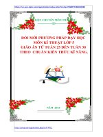 ĐỔI MỚI PHƯƠNG PHÁP DẠY HỌC  MÔN KĨ THUẬT LỚP 5   GIÁO ÁN TỪ TUẦN 25 ĐẾN TUẦN 30  THEO  CHUẨN KIẾN THỨC KĨ NĂNG.