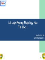 Lý luận và phương pháp dạy học tin học 1