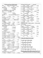 Ôn tập Tiéng Anh 7 Bài 11,12,13