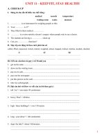 Bài tập tiếng Anh lớp 7 bài 11