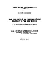 Hoàn thiện chiến lược sản phẩm thép không gỉ của Công ty cổ phần quốc tế Sơn Hà