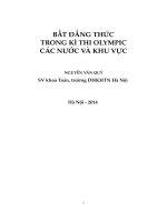 các bài toán về bất đẳng thức có đáp án trong kỳ thi toán olympic