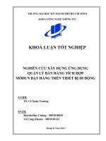 Nghiên cứu xây dựng ứng dụng quản lý bán hàng tích hợp môđun đặt hàng trên thiết bị di động