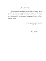 luận văn thạc sĩ thương mại Hiệu quả sử dụng vốn kinh doanh của Công ty Cổ phần Công trình Viettel