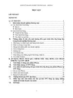 thảo luận kinh tế doanh nghiệp thương mại đề tài Phân tích những nhân tố ảnh hưởng tới quá trình tiêu thụ dòng sản phẩm Iphone tại FPT Shop