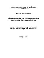 Giải quyết việc làm cho lao động nông thôn huyện Thường Tín thành phố Hà Nội