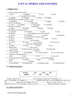 Bài tập tiếng Anh lớp 6 (Bài 12, 13, 14)