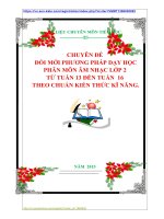 CHUYÊN ĐỀ   ĐỔI MỚI PHƯƠNG PHÁP DẠY HỌC  PHÂN MÔN ÂM NHẠC LỚP 2  TỪ TUẦN 13 ĐẾN TUẦN  16  THEO CHUẨN KIẾN THỨC KĨ NĂNG.