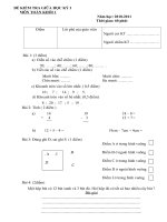 de kiem tra mon toan lop 1 giua ky 2