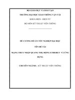 đề cương chi tiết đồ án mạng truy  nhập quang thụ động Ethernet và ứng dụng