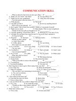 Bài tập Câu giao tiếp, tiếng Anh lớp 12