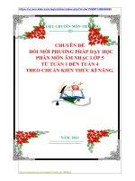 CHUYÊN ĐỀ: ĐỔI MỚI PHƯƠNG PHÁP DẠY HỌC PHÂN MÔN ÂM NHẠC LỚP 5  TỪ TUẦN 1 ĐẾN TUẦN 4  THEO CHUẨN KIẾN THỨC KĨ NĂNG.