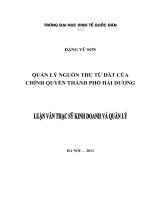 Quản lý nguồn thu từ đất của chính quyền thành phố Hải Dương