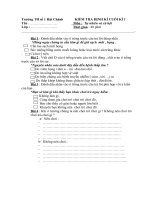 đề thi môn Tự nhiên và xã hội