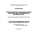 Xây dựng Hệ thống quản lý chất lượng theo tiêu chuẩn ISO 38342005 tại Công ty Trách nhiệm hữu hạn một thành viên tháp UBI
