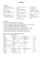 Bài tập tiếng Anh lớp 6 bài 13 (With key)