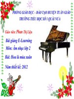 Âm nhạc lớp 2 -hoa lá mùa xuân -phan thị liệu