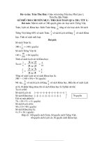 Đề Toán tuổi thơ