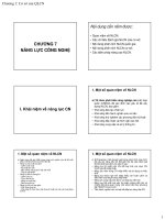 Slide môn quản lý công nghệ: Chương 7: Năng lực công nghệ