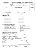 đề thì giữa học kì toán và văn  lớp 5