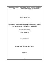 luận văn Study on methanotrophs and their some potential application aspects  nghiên cứu vi khuẩn ôxi hóa metan và tiềm năng ứng dụng