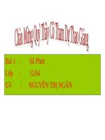 Số phức - GV Nguyễn Thị Ngân