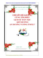 CHUYÊN ĐỀ LỊCH SỬ  CÙNG TÌM HIỂU  LỊCH SỬ DÂN TỘC  QUÊ HƯƠNG  AN DƯƠNG VƯƠNG Ở ĐÂU?