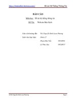 Đồ án hệ thống thông tin xây dựng Website Bán Sách