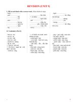 ôn tập bài 9 tiếng Anh lớp 6