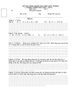 Đề thi công nhận HSG trường lớp 4