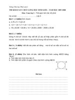 Đề kiểm tra học sinh lớp 4