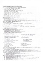 100 BÀI TẬP HÓA 10 ĐỢT 4 (KHTN HN)