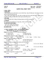 Đề kiểm tra Tin hoc 7 tuần 29