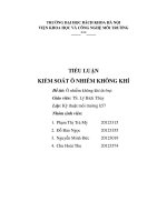 Tiểu luận kiểm soát ô nhiễm không khí  ô nhiễm không khí do bụi