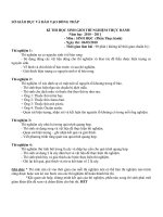 Đề thi HSG TNTH Sinh 12 phần thực hành