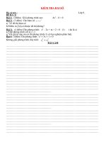ĐỀ KIỂM TRA CHƯƠNG IV ĐẠI 9