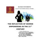 thảo luận TA THE REFLECTION OF WOMEN EMPOWERING IN THE 21ST CENTURY