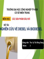 Tiểu luận các sản phẩm dầu khí NGHIÊN CỨU VỀ DIESEL VÀ BIODIESEL