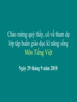 KNS Trong môn Tiếng Việt