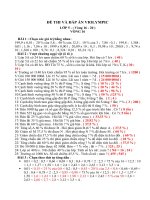 Đề thi Vioympic Toán vòng 16 - 20 Lớp 5