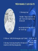 TRÍCH NGANG LÝ LỊCH TD
