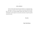 luận văn thạc sĩ thương mại QUẢN LÝ CỦA TỔNG CỤC HẢI QUAN ĐỐI VỚI MỨC ĐỘ TUÂN THỦ CỦA DOANH NGHIỆP TRONG HOẠT ĐỘNG XUẤT KHẨU, NHẬP KHẨU