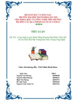 Tiểu luận môn Những quá trình sản xuất cơ bản Công Nghệ Luyện Nhôm Bằng Phương Phát Kiềm Thiêu Kết & Các Chất Thải Đặc Trưng Kèm Theo Trong Công Nghệ