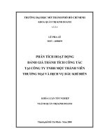 Phân tích hoạt động đánh giá thành tích công tác tại công ty TNHH một thành viên thương mại và dịch vụ dầu khí biển
