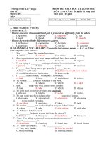 Đề Thi Kiểm Tra Giữa HK2-khối 11