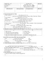 Hướng dẫn ôn thi HKI tiếng Anh lớp 6