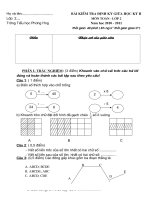 ĐỀ THI GIỮA HỌC KỲ 2 - TOÁN LỚP 2 - NĂM HỌC 2010 - 2011