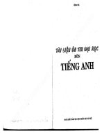 tài liệu ôn thi đại học môn Tiếng Anh -Vĩnh Bá