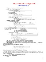 ôn thi HKII tiếng Anh lớp 6